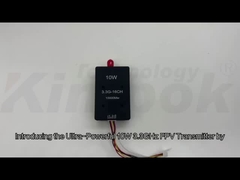 3.3G 10W جهاز بث فيديو بدون طيار 3.3Ghz FPV لاسلكي VTX لإرسال فيديو لمسافة طويلة