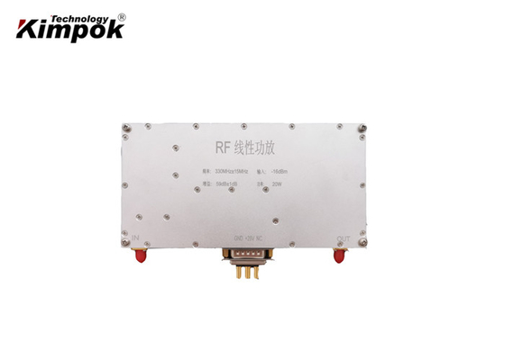 300MHz 20W RF مكبر للصوت الخطي مع 59dB 28V المضادة للتداخل