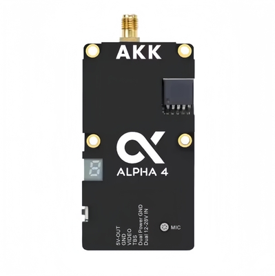 جهاز إرسال فيديو درون AKK Alpha4 VTX 5.8G FPV 4W 8CH مرسل فيديو بعيد المدى للغاية