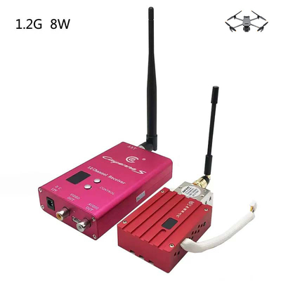 أحمر 1.2Ghz 8W رقمية Vtx Fpv مع 8 قنوات