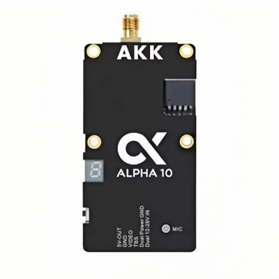 AKK 5.8G 10W VTX Alpha10 جهاز إرسال فيديو يدعم الصوت الذكي مع 80 قناة ملحقات طائرة بدون طيار RC