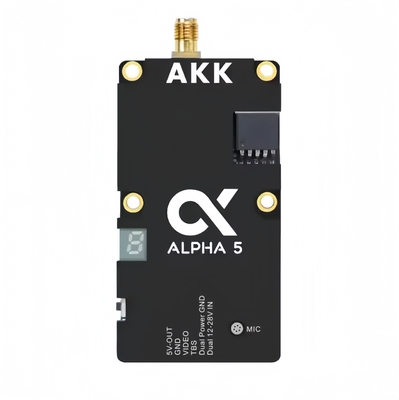 AKK Alpha5 VTX 5.8G 80CH 1w / 2w / 3w / 4w القوة قابل للتبديل صوت ذكي ناقل نقل فائق الطول