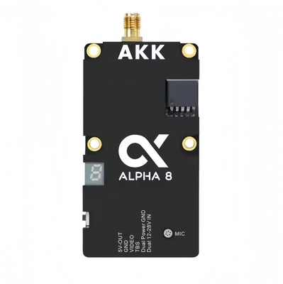 AKK 8W VTX Alpha8 جهاز بث فيديو لاسلكي 80CH 5.8G 8W 5W 3W 1W دعم طاقة صوت ذكي