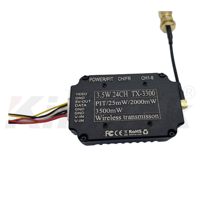 3.3Ghz 3.5W FPV جهاز بث فيديو مماثل ومستقبل 24CH الفيديو اللاسلكي الطويل المدى TX VRX