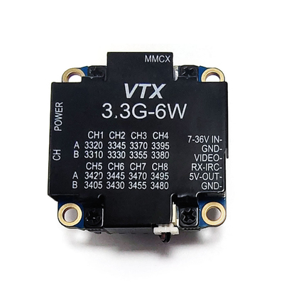 3.3Ghz 6W ناقل صوتي فيديو لاسلكي 3.3G UAV FPV VTX نقل فيديو للطائرة بدون طيار RC