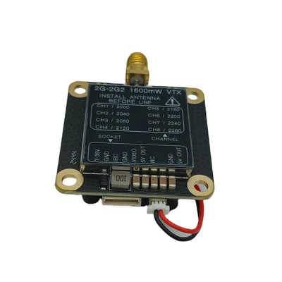 2.2G 1.6W طائرة بدون طيار تناظرية فيديو الارسال 2.2 جيجاهرتز FPV VTX نقل الفيديو بعيد المدى