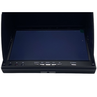 شاشة FPV 5.8G مع 40CH DVR وشاشة LCD 4.3 بوصة بنسبة عرض إلى ارتفاع 16:9 NTSC/PAL بحث تلقائي عن الفيديو لتسجيل الفيديو لطائرة RC FPV متعددة المراوح