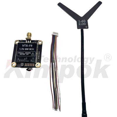 1.7G VTX 1.9G VTX 6W ناقل فيديو لاسلكي 20km نقل الصور لمسافات طويلة