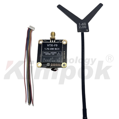 1.7G 6W جهاز بث فيديو لاسلكي ومستقبل 8CH دعم IRC Tramp 1.7G VTX VRX