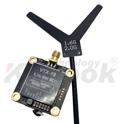 1.7G VTX 1.9G VTX 6W ناقل فيديو لاسلكي 20km نقل الصور لمسافات طويلة