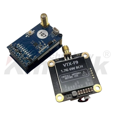 1.7G 6W جهاز بث فيديو لاسلكي ومستقبل 8CH دعم IRC Tramp 1.7G VTX VRX