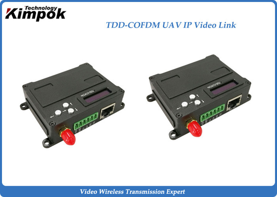 جهاز إرسال واستقبال لاسلكي RJ45 ، وصلة فيديو بدون طيار 1 وات مع راديو بيانات